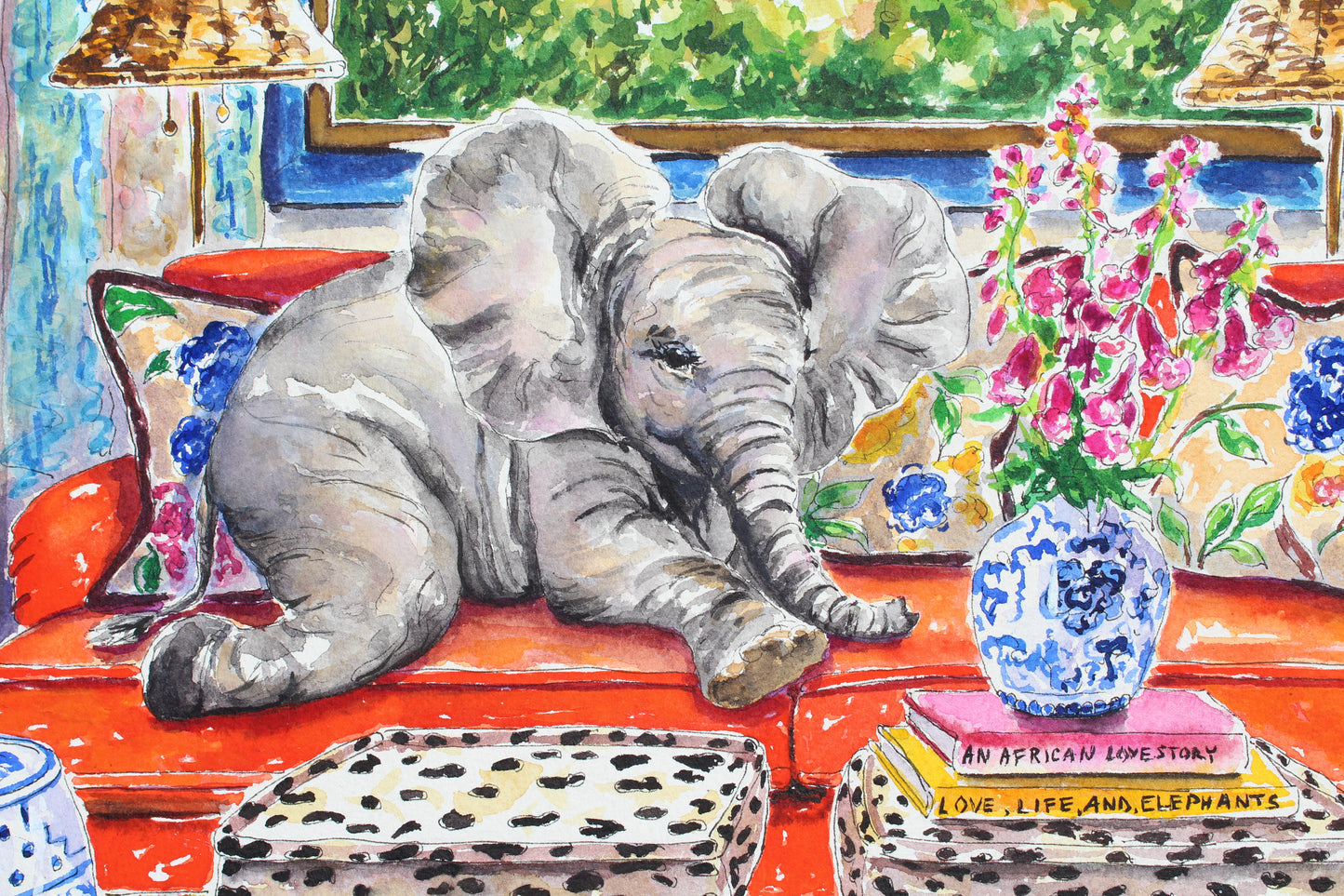 Couch Safari, Giclee Print