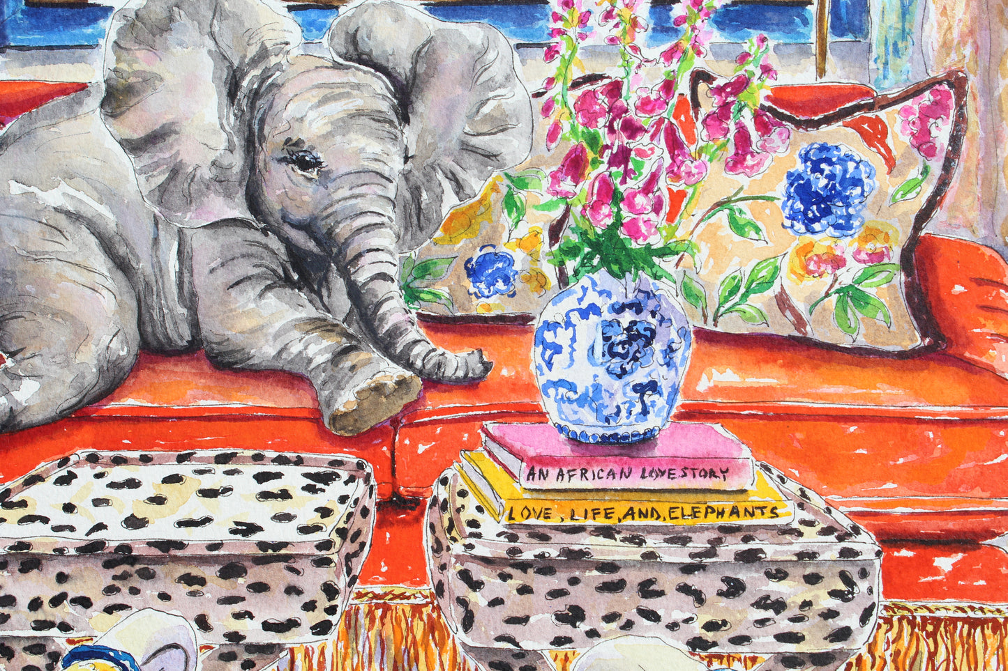 Couch Safari, Giclee Print
