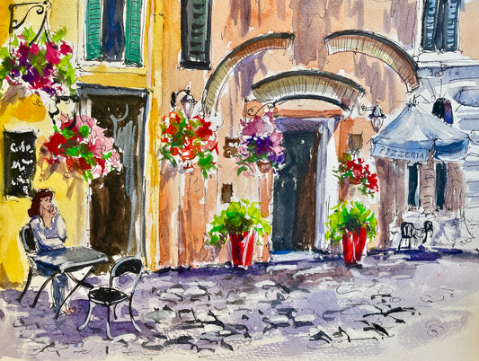 A Cafe In Lucca, Tuscany