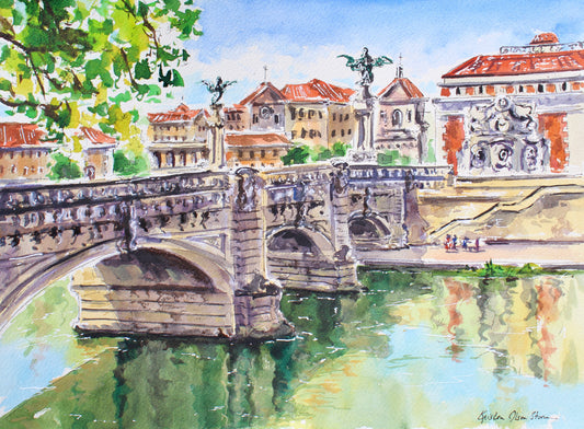 Bridge Over The Tiber River, Rome