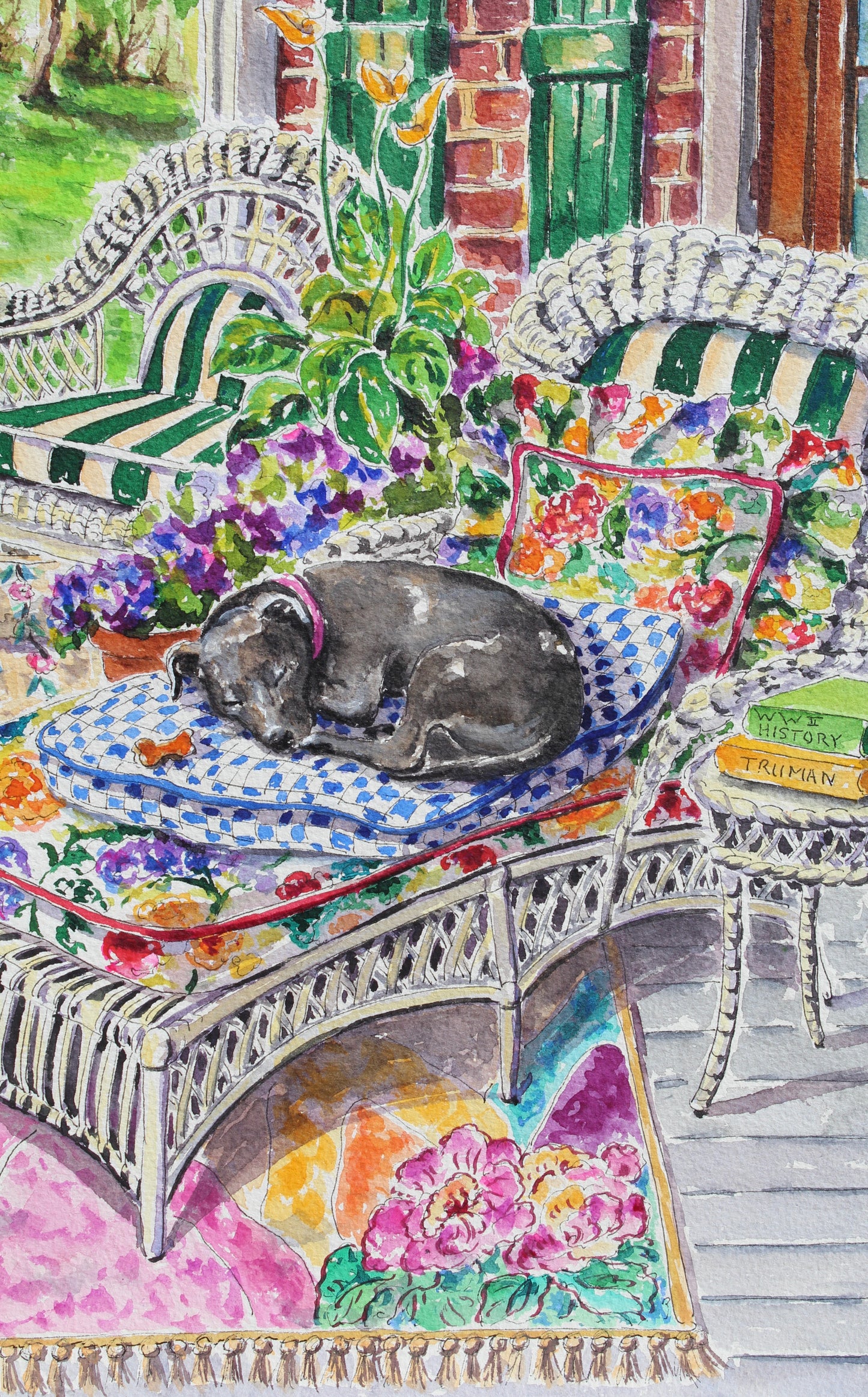 Commissioned Painting of Pepper, Snickers, and Bobby
