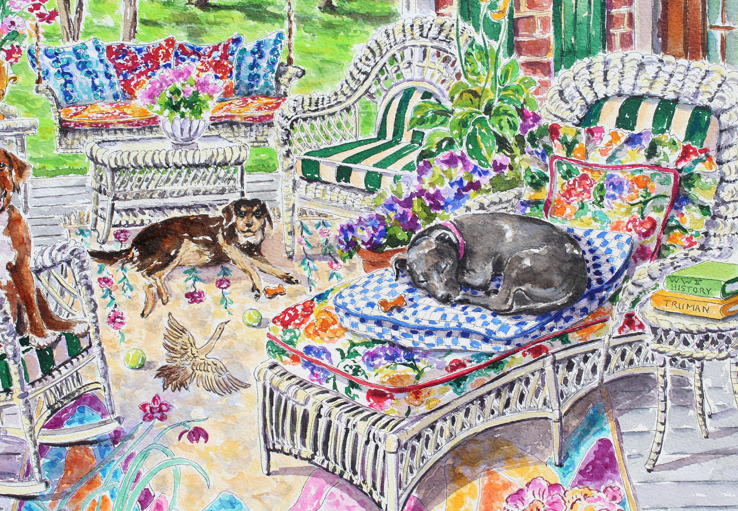 Commissioned Painting of Pepper, Snickers, and Bobby