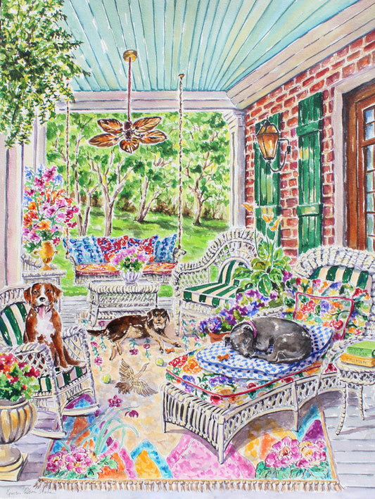 Commissioned Painting of Pepper, Snickers, and Bobby