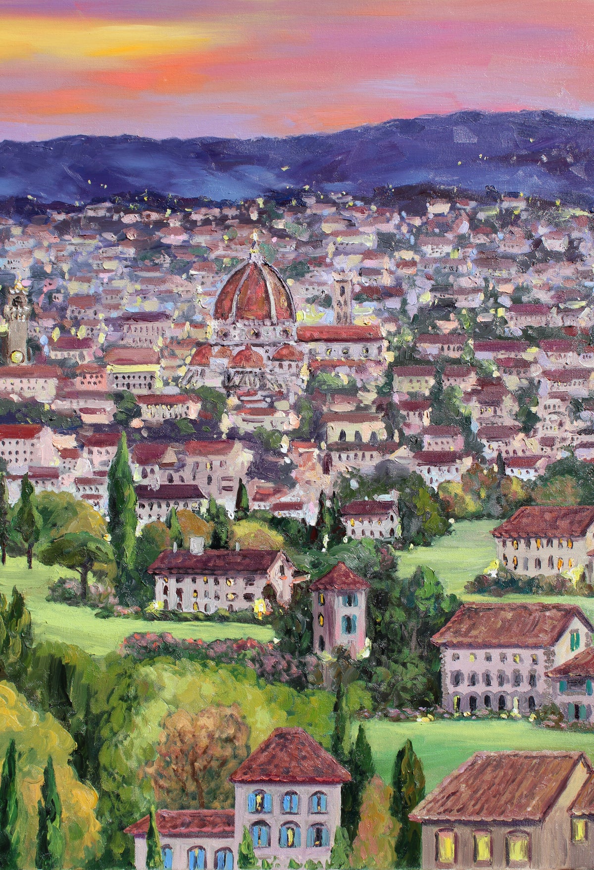 Commission For Oil Painting Of The View Of Florence From Fiesole