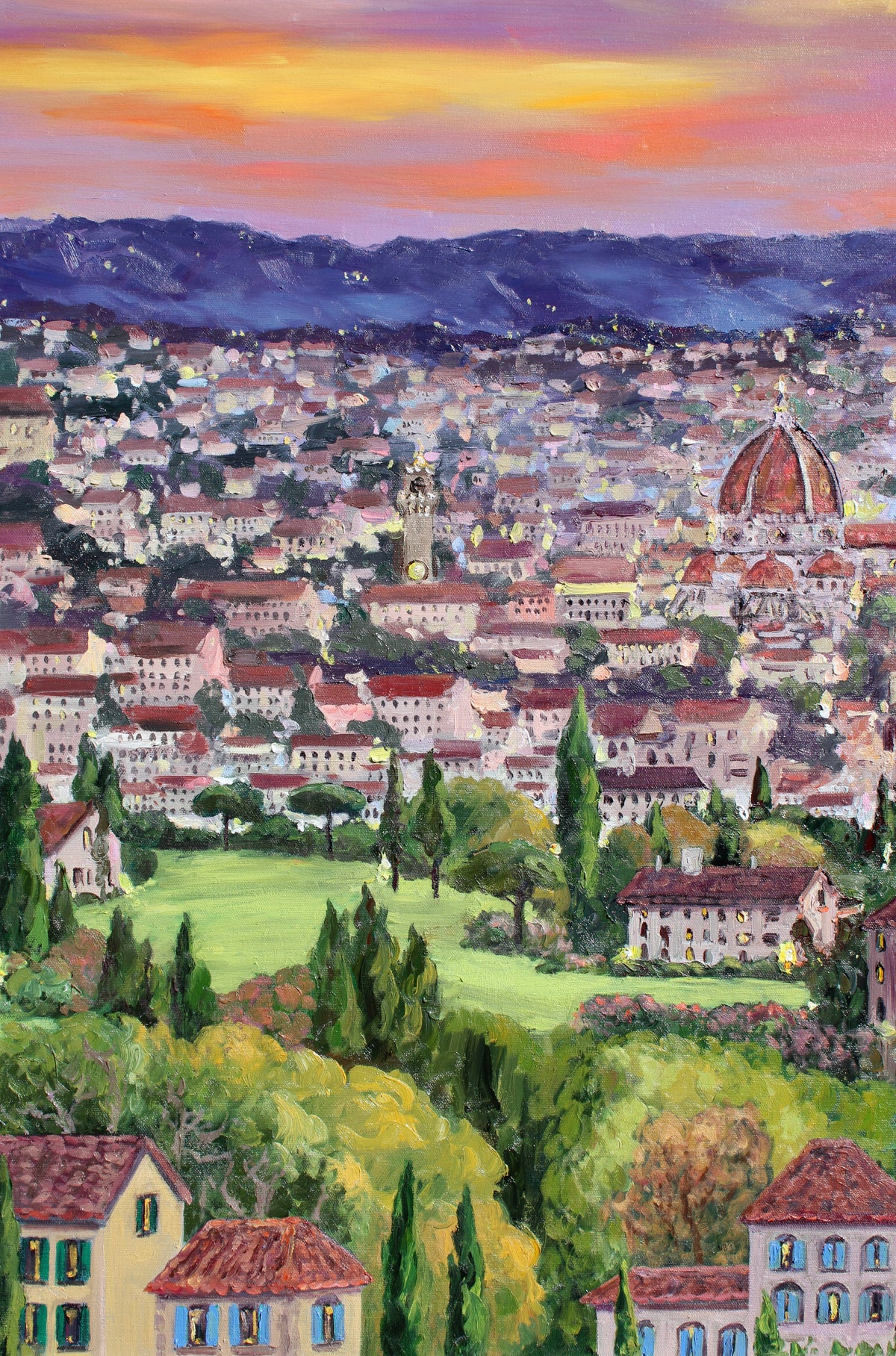 Commission For Oil Painting Of The View Of Florence From Fiesole