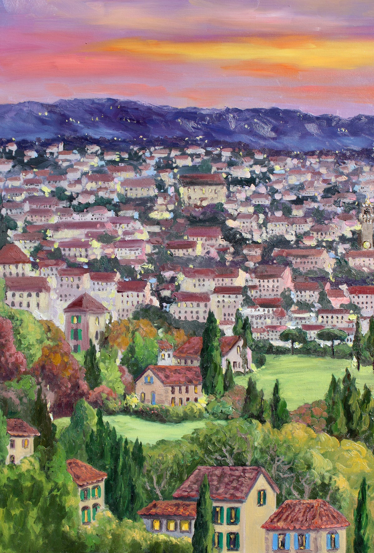 Commission For Oil Painting Of The View Of Florence From Fiesole