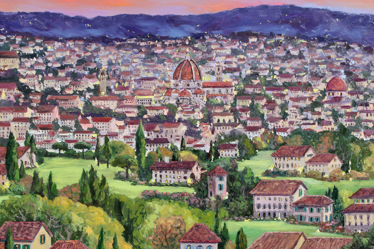 Commission For Oil Painting Of The View Of Florence From Fiesole