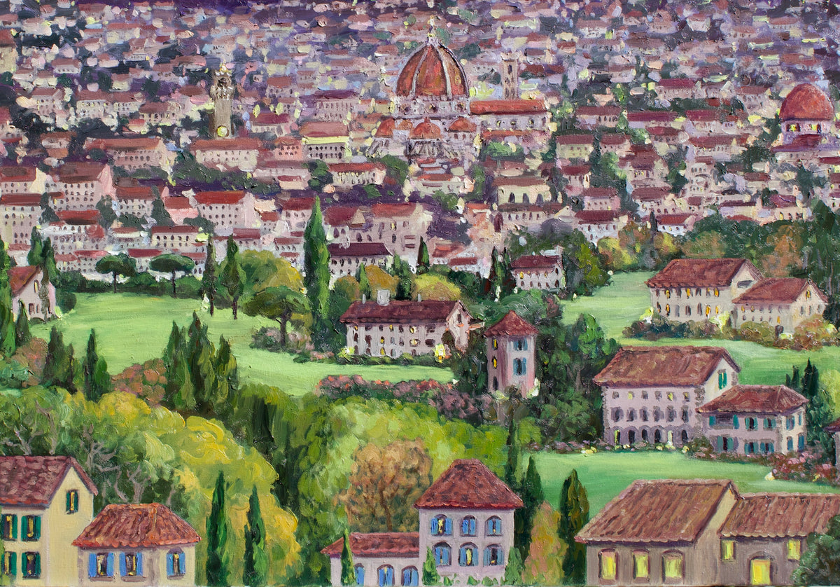Commission For Oil Painting Of The View Of Florence From Fiesole