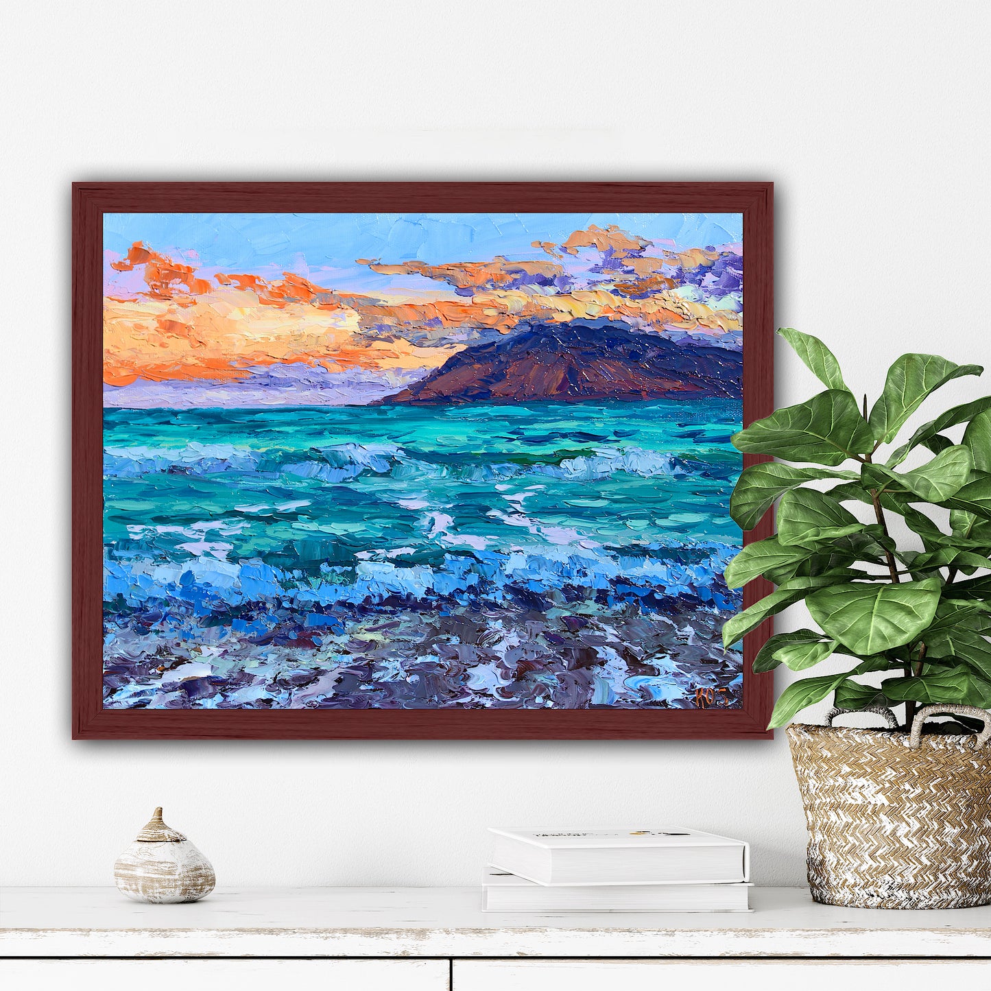 Last Evening On Maui,  Original Oil Painting