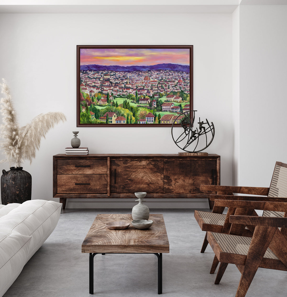 Commission For Oil Painting Of The View Of Florence From Fiesole