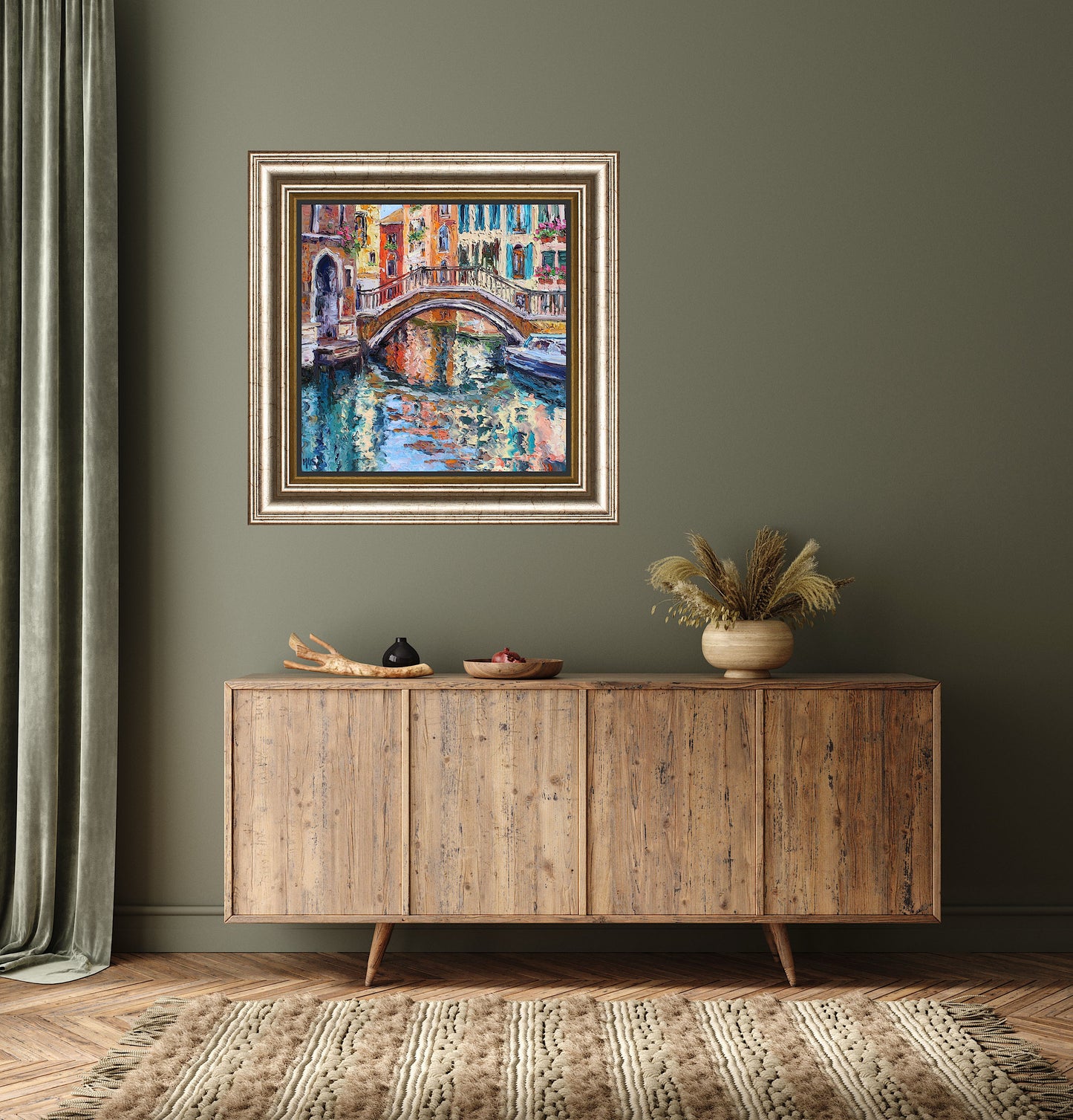 Reflections Of Venice Original Impasto Oil Painting