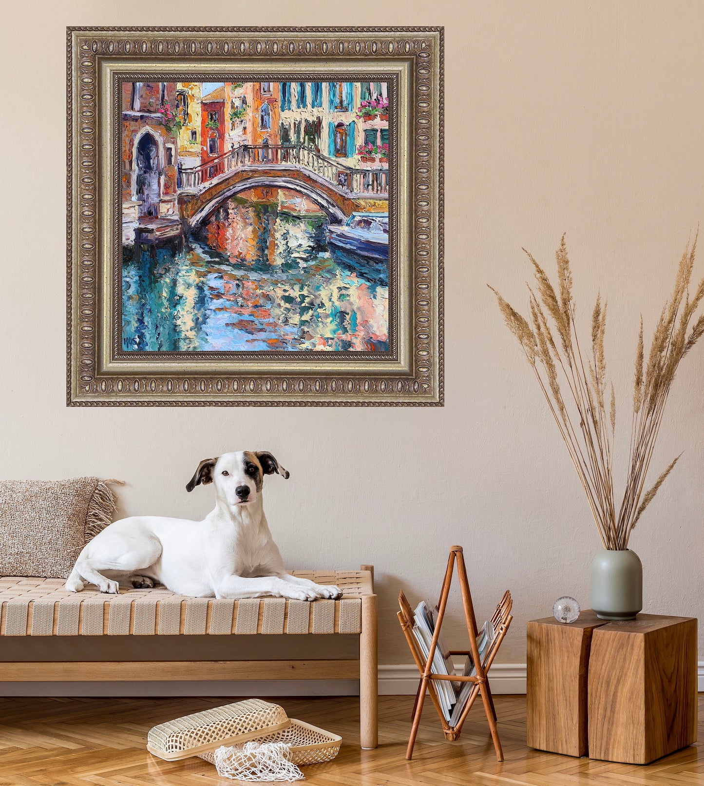Reflections Of Venice Original Impasto Oil Painting