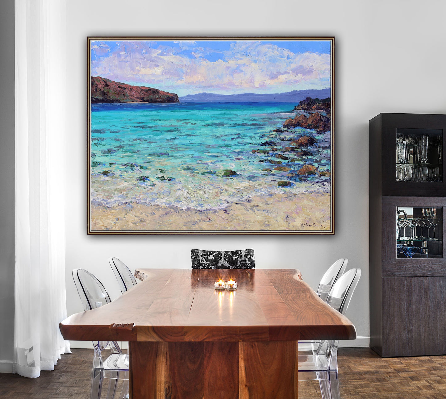 Another Day In Paradise, An Original 24" x  30" Seascape Oil On Canvas Of Balandra Bay