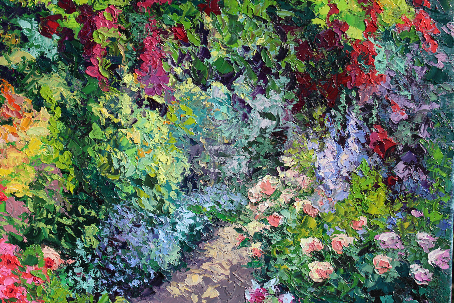A Garden For The Queen, Original 28" x 22" Oil On Canvas
