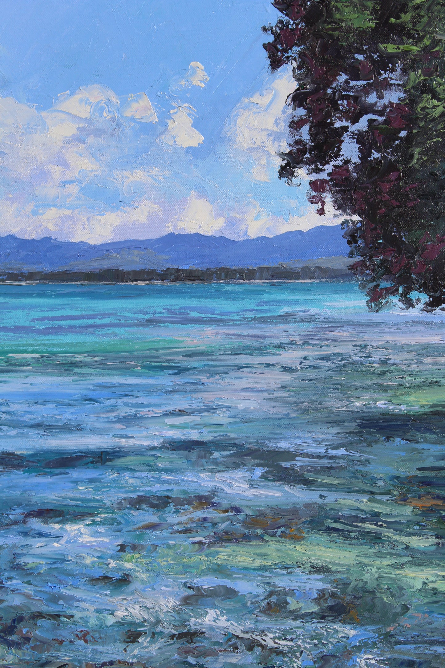 New Zealand Summer, 28" x 22" New Zealand Landscape Oil Painting