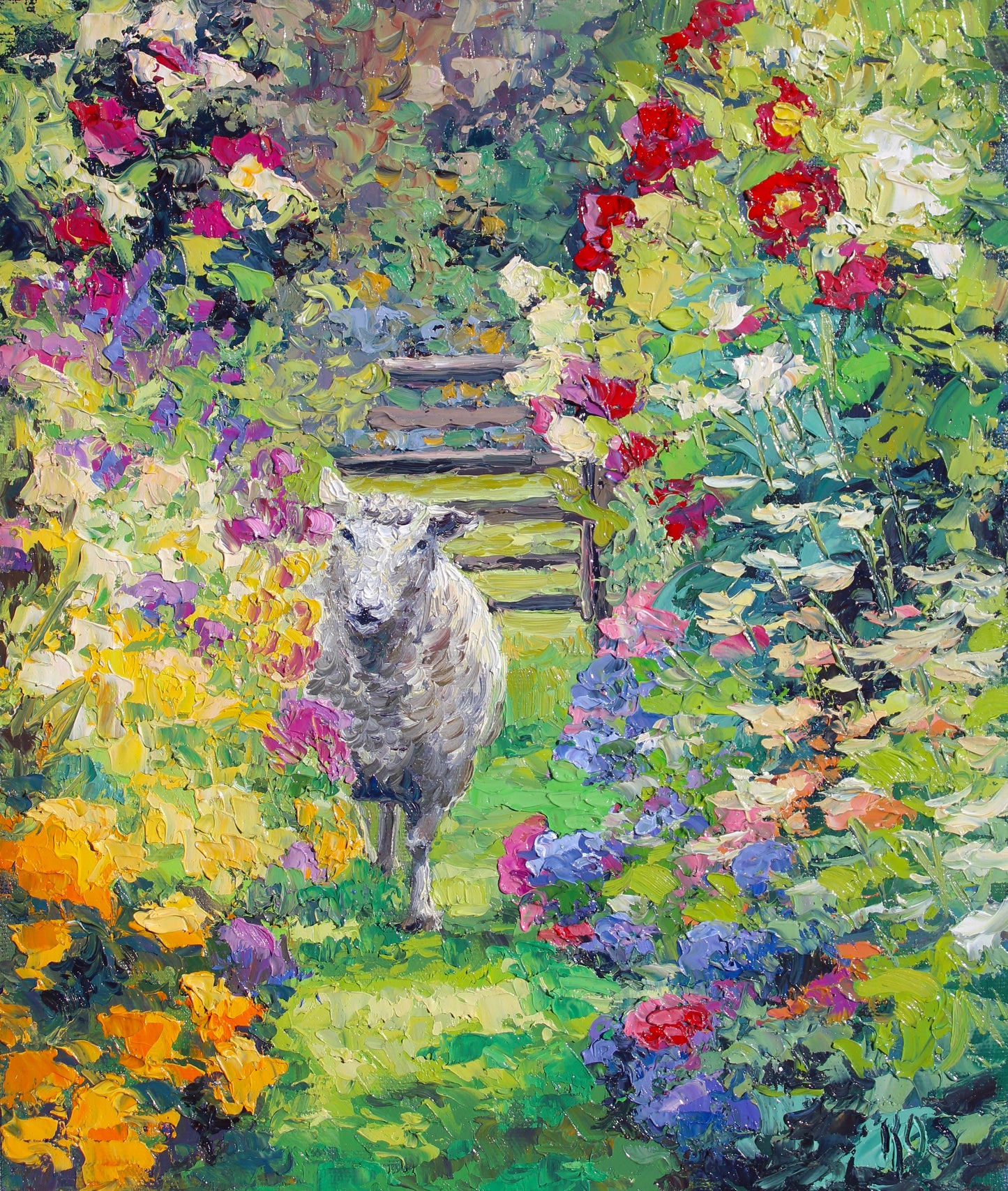 Sheep And Garden