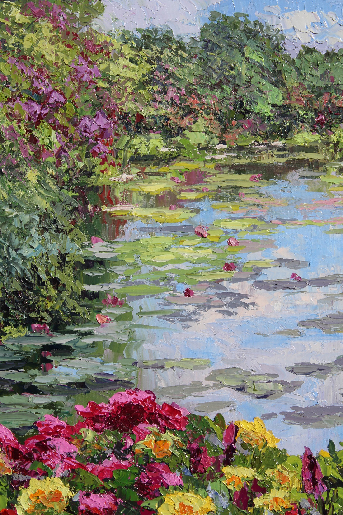 Dreams Of Giverny, 16" x 20" Garden Landscape Of Monet's Waterlily Pond, Oil On Canvas