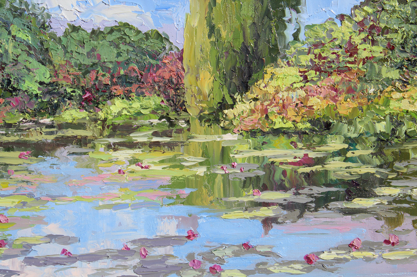 Dreams Of Giverny, 16" x 20" Garden Landscape Of Monet's Waterlily Pond, Oil On Canvas