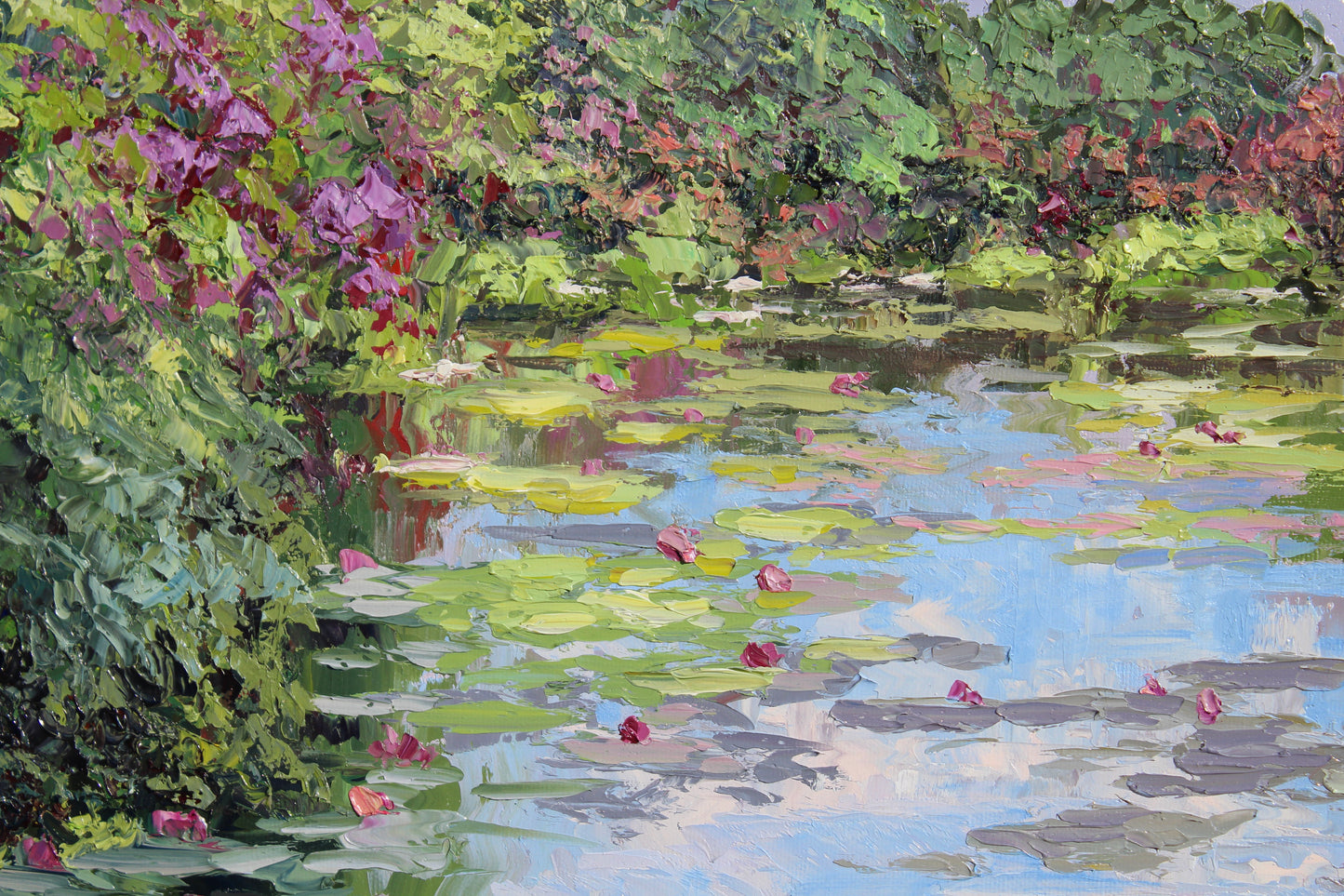 Dreams Of Giverny, 16" x 20" Garden Landscape Of Monet's Waterlily Pond, Oil On Canvas