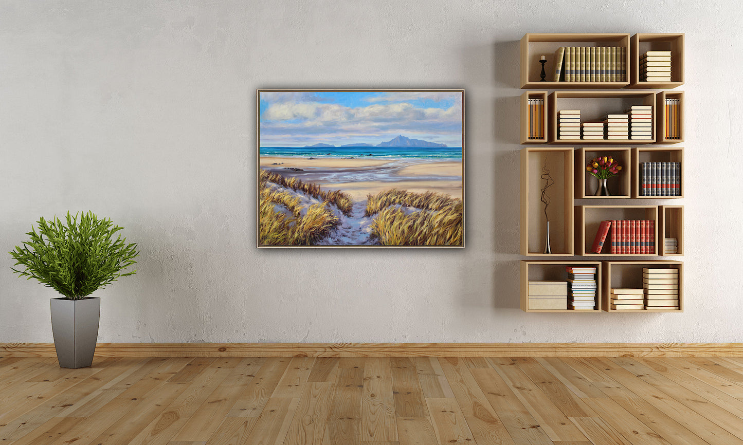 Mangawhai Heads Beach, Original 30" x 40" New Zealand Landscape Oil Painting