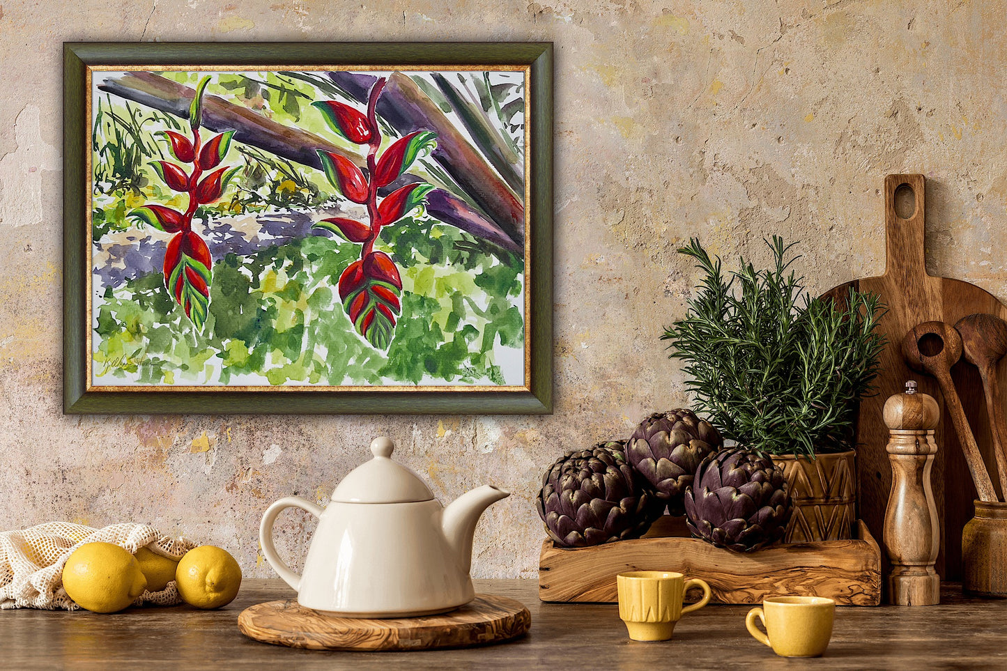 Hanging Heliconia