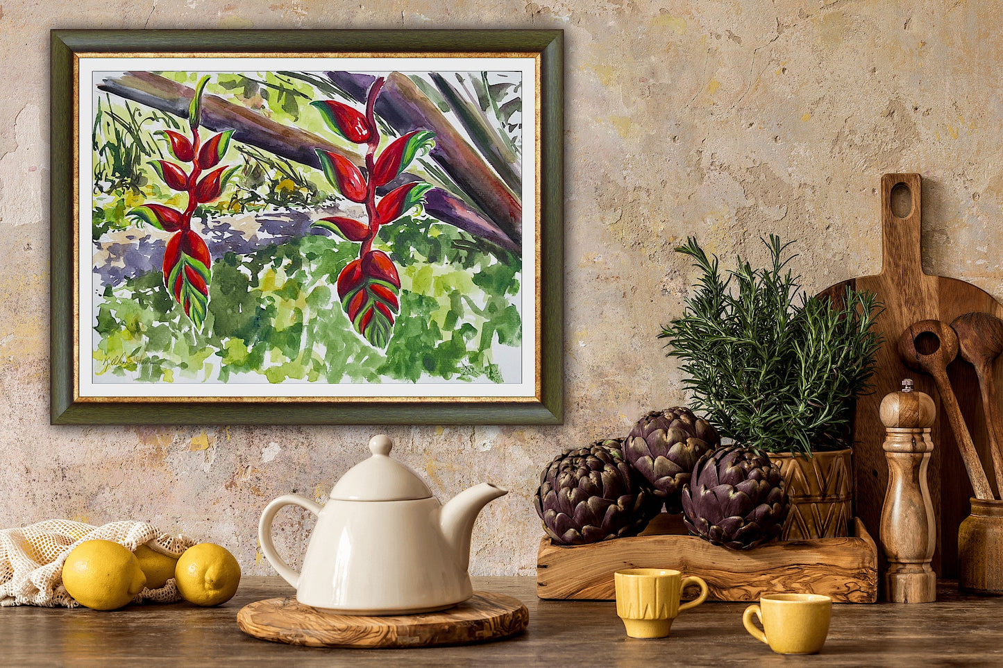 Hanging Heliconia